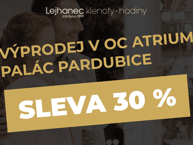 Výprodej na prodejně v OC Atrium Palác Pardubice