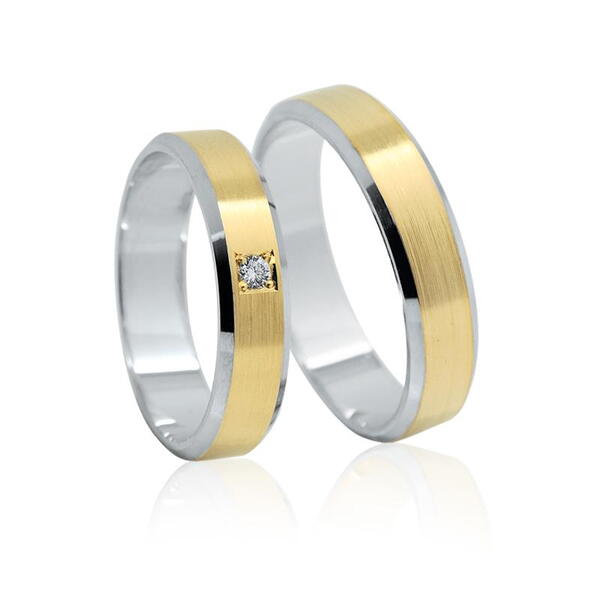 Snubní prsteny z kombinovaného zlata 12AK