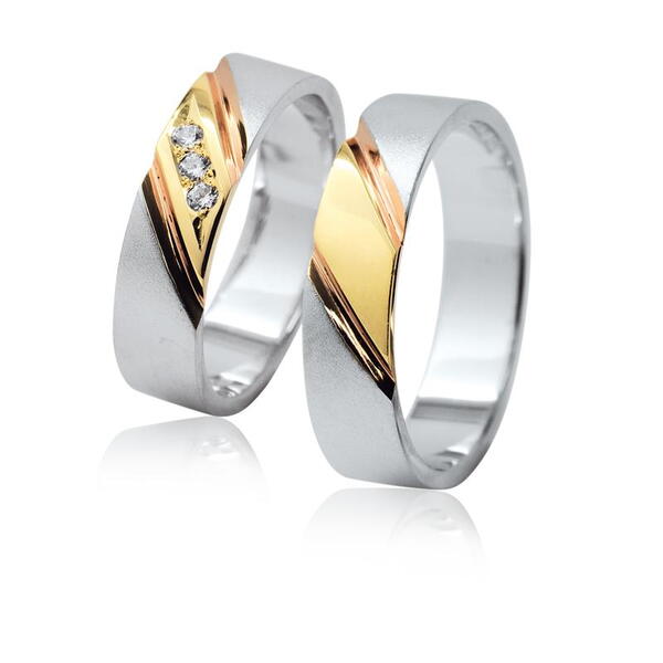Snubní prsteny z kombinovaného zlata 12DK