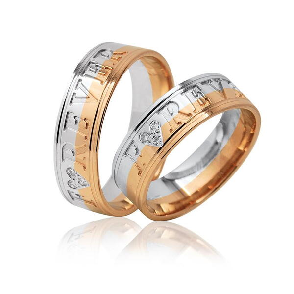 Snubní prsteny z kombinovaného zlata 28AK