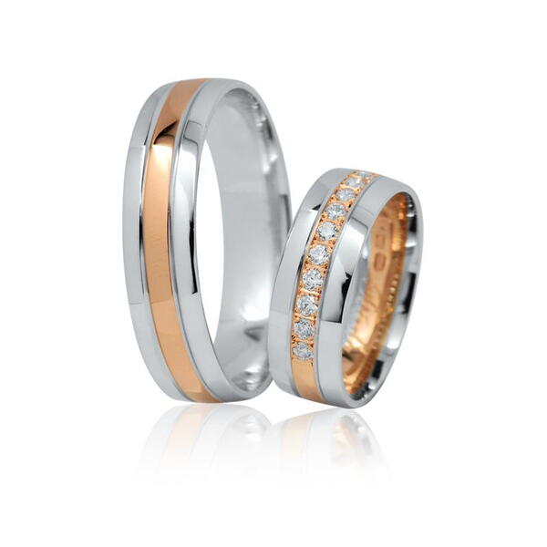 Snubní prsteny z kombinovaného zlata 31JK1