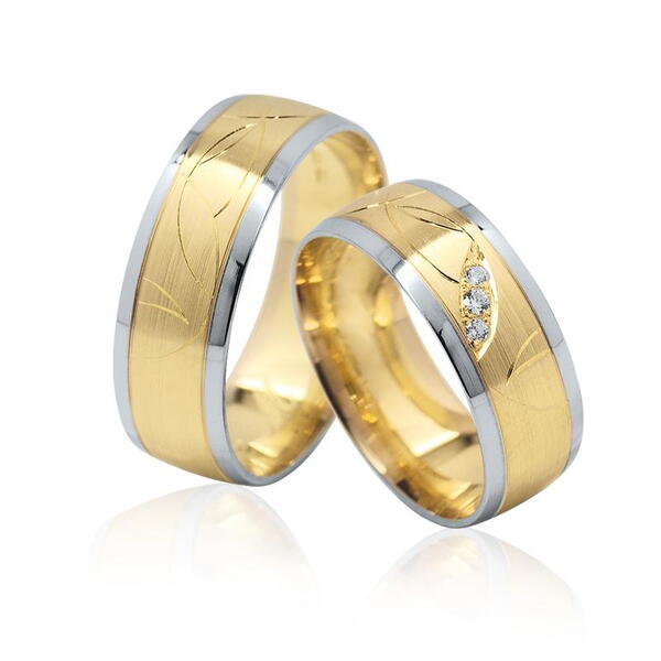 Snubní prsteny z kombinovaného zlata 31ZK