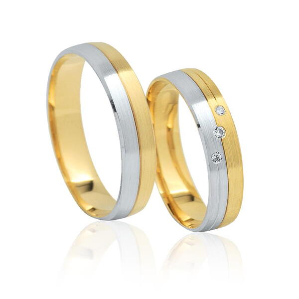 Snubní prsteny z kombinovaného zlata 42NK