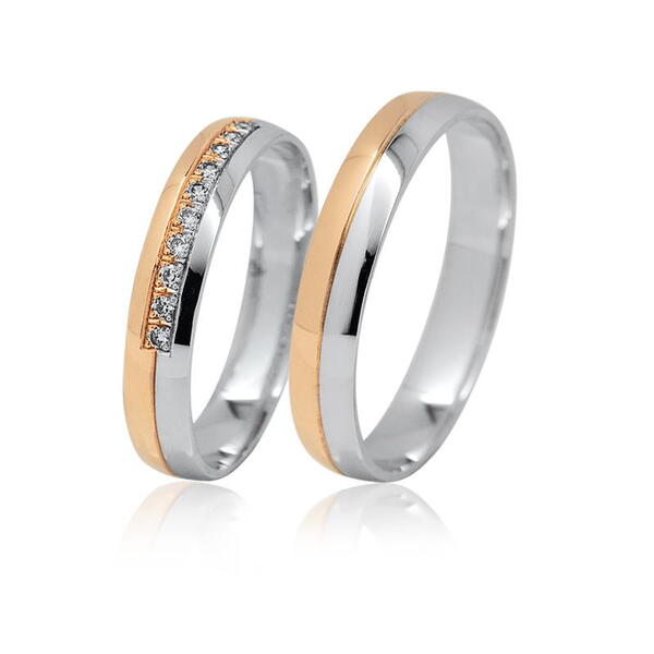 Snubní prsteny z kombinovaného zlata 60DK