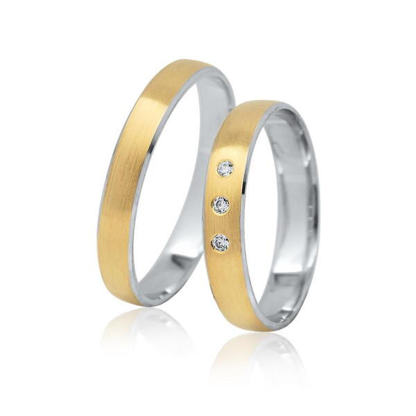 Snubní prsteny z kombinovaného zlata 60HK