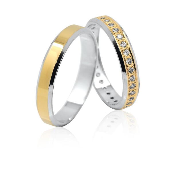 Snubní prsteny z kombinovaného zlata 13EK