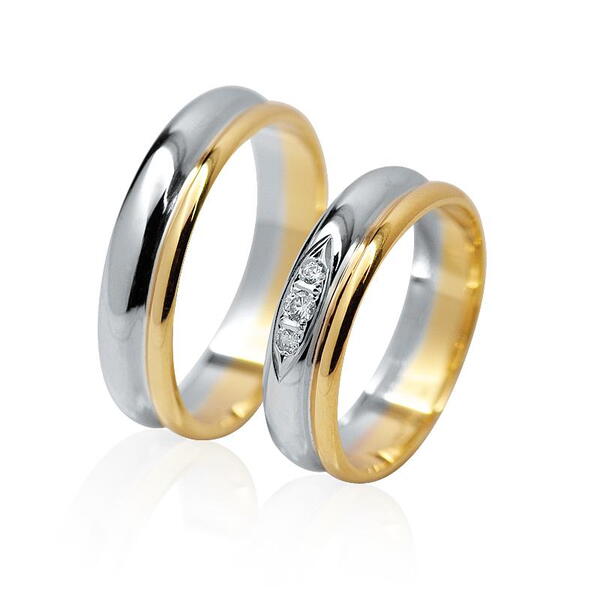 Snubní prsteny z kombinovaného zlata 14B