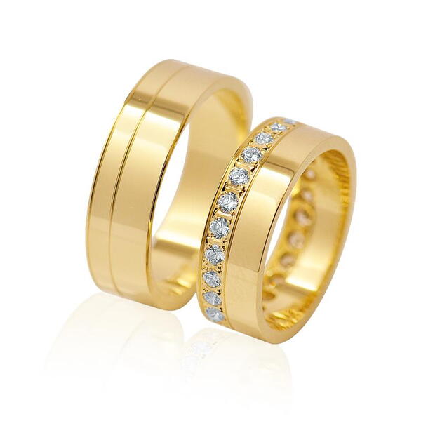Snubní prsteny ze žlutého zlata 16B