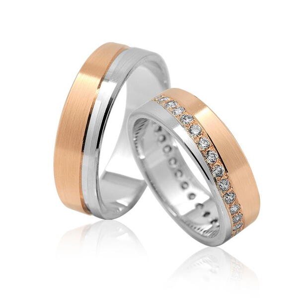 Snubní prsteny z kombinovaného zlata 16PK