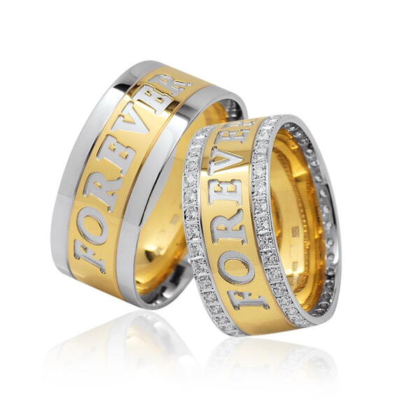 Snubní prsteny z kombinovaného zlata 28AK3