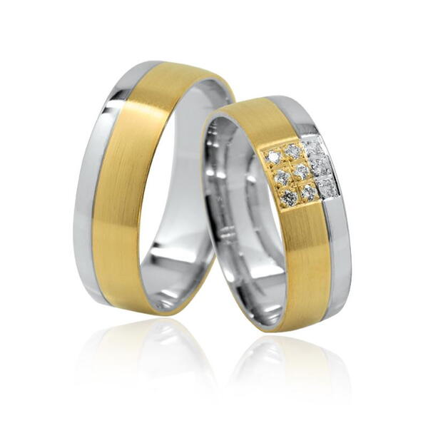 Snubní prsteny z kombinovaného zlata 31SK
