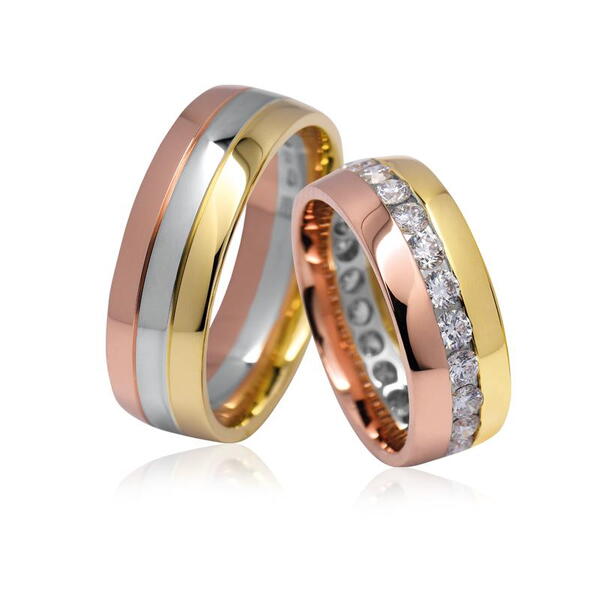 Snubní prsteny z kombinovaného zlata 31XK3