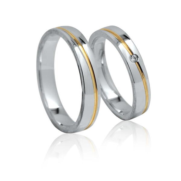 Snubní prsteny z kombinovaného zlata 34A1