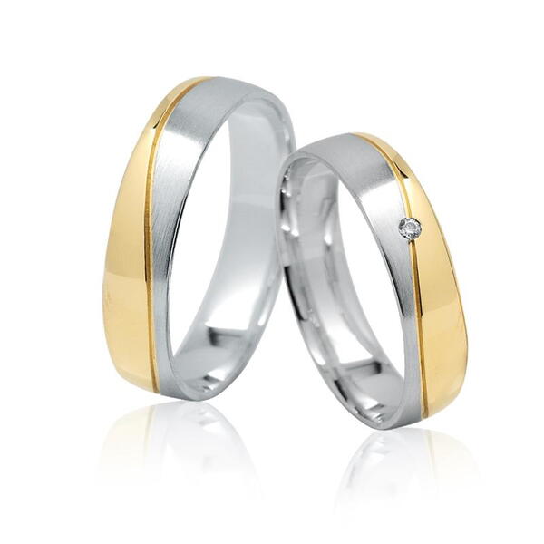 Snubní prsteny z kombinovaného zlata 42AK