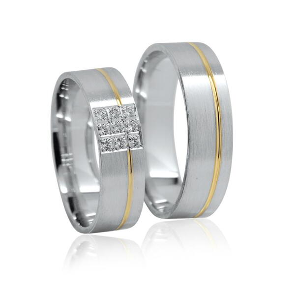 Snubní prsteny z kombinovaného zlata 43B